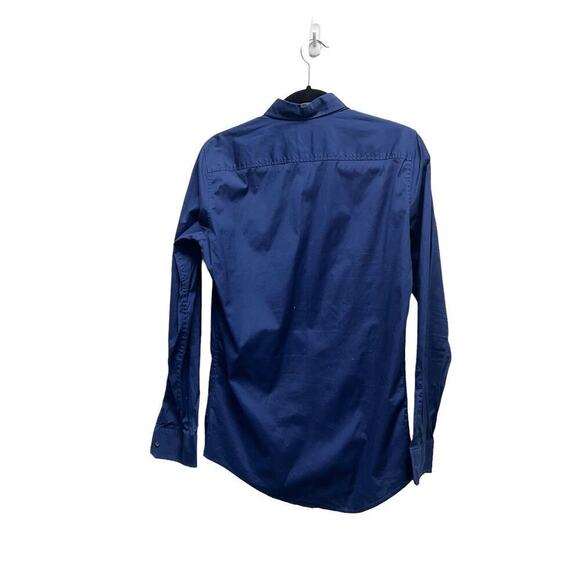 Dsquared2‎ Button Up Shirt Cotton Royal Blue Men’s Size 46 - Picture 6 of 9